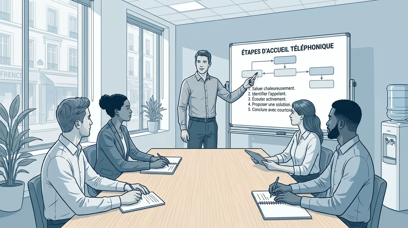 Formation en entreprise sur les techniques d'accueil téléphonique en France