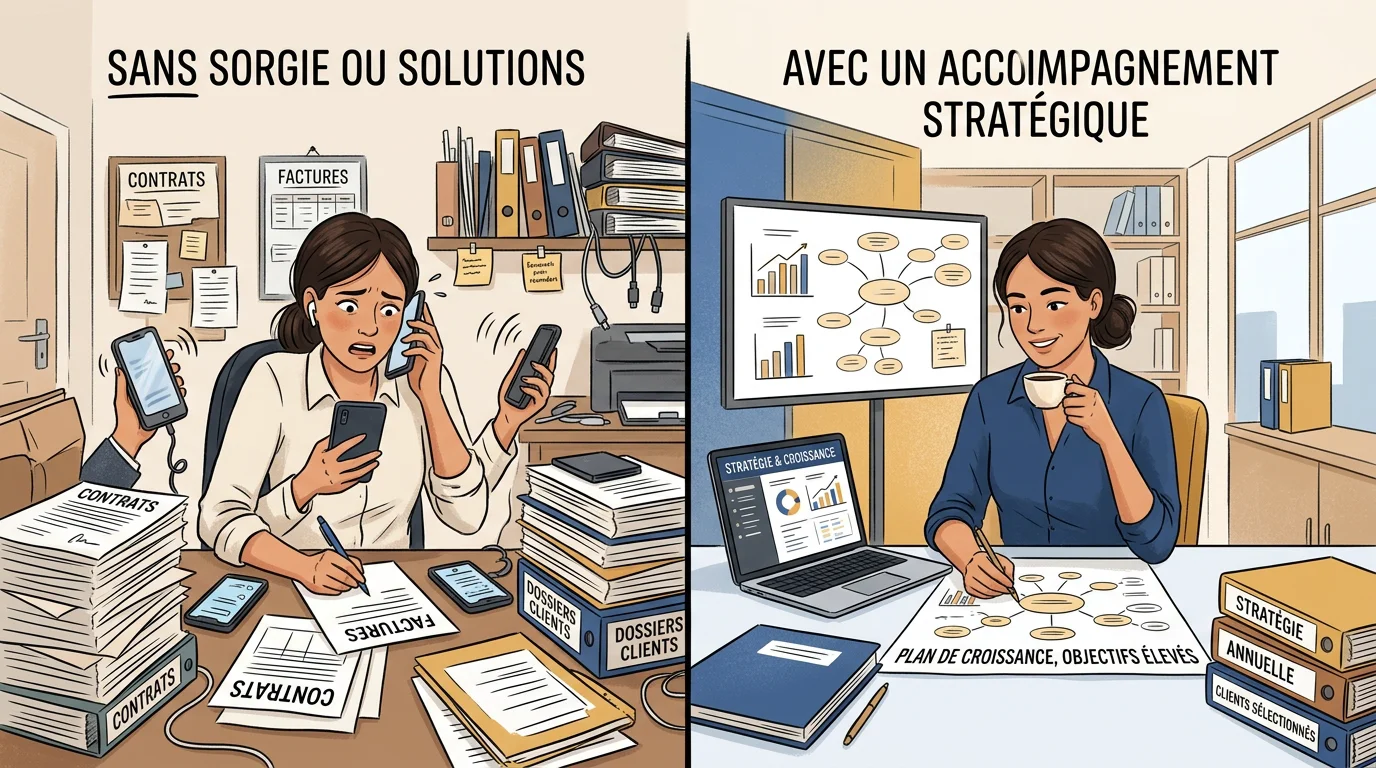 Comparaison entre gestion administrative interne et secrétariat externe