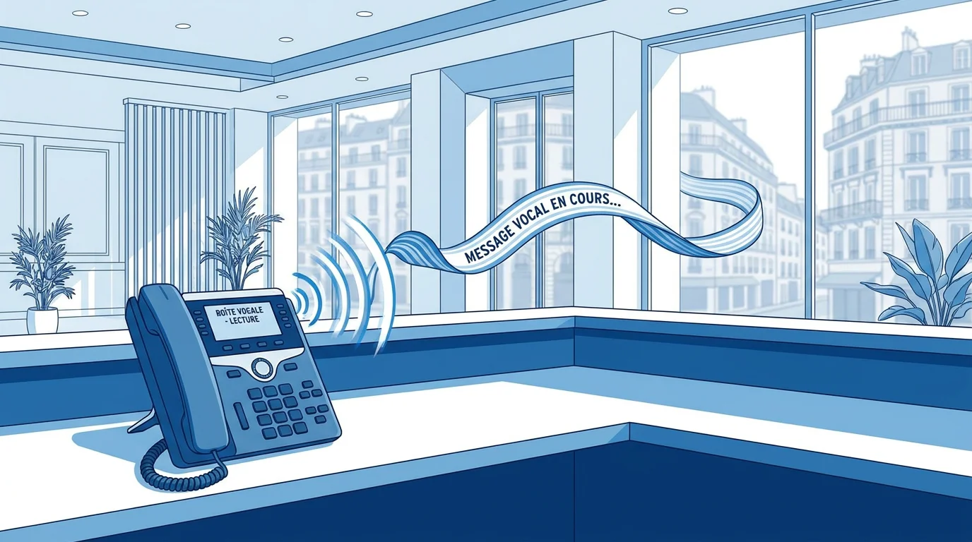 Illustration du fonctionnement d'un pré décroché téléphonique dans un environnement professionnel