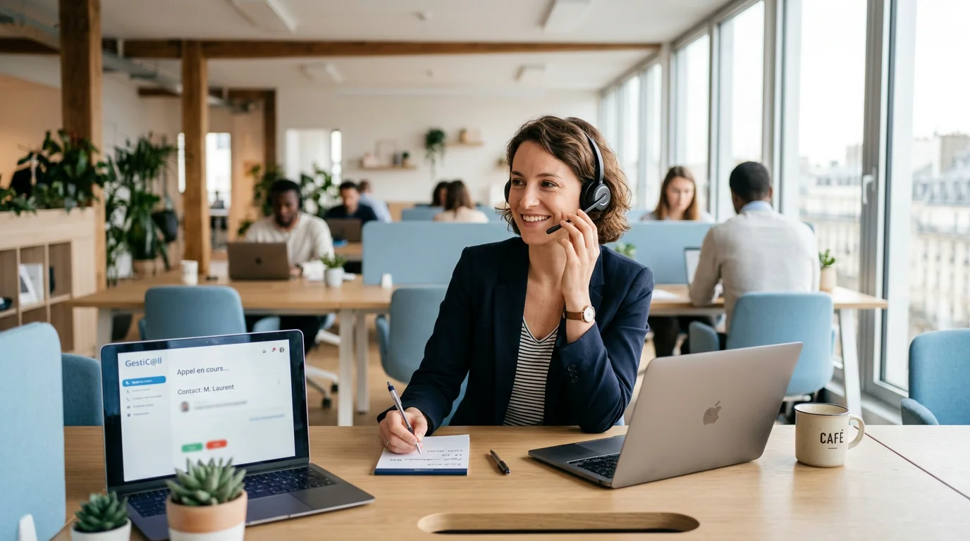 Équipe de secrétariat à distance gérant l'accueil téléphonique d'entreprises