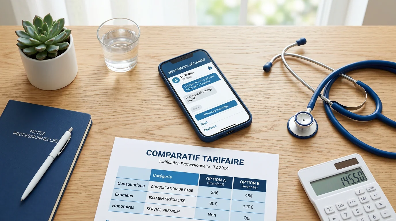 Comparaison des tarifs d'un secrétariat médical externalisé sur un bureau
