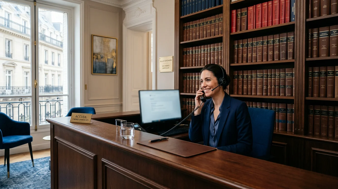 Accueil téléphonique professionnel dans un cabinet d'avocats