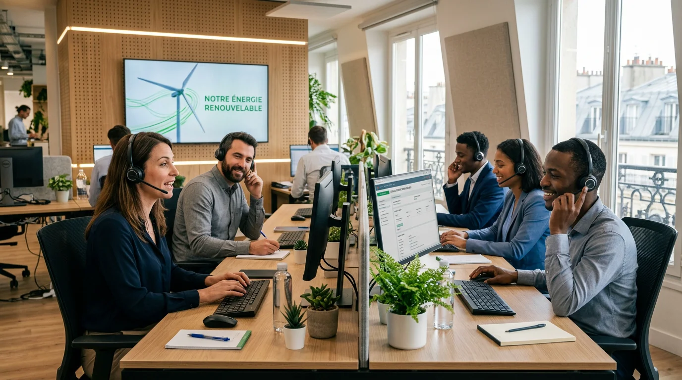 Équipe de permanence téléphonique externalisée pour entreprises d'énergies renouvelables
